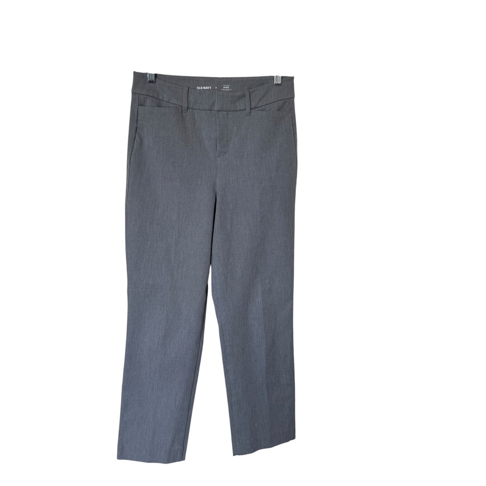 Old Navy Pixie Pants Women 2 Gray Excellent High Rise Straight Ankle Workwear